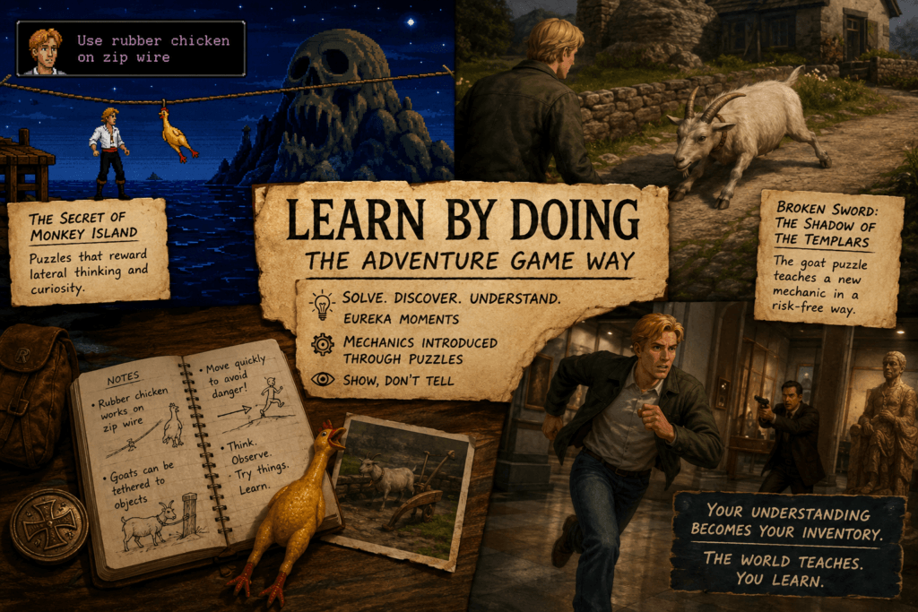 Why The Best Adventure Games Teach You The Rules Without Explaining Them